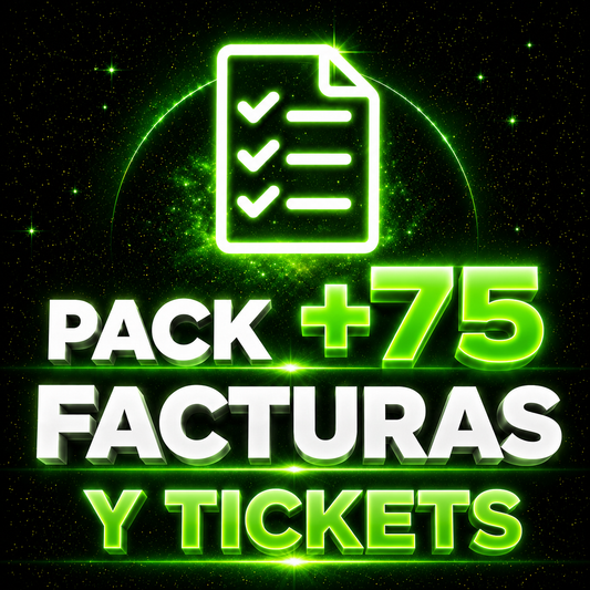 Pack +75 Facturas y Tickets Editables FLUSH PROYECT